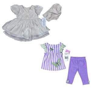 Baby Clothes Bundle Rare Editions Baby Girls Top Leggings Set 3-6M NWT